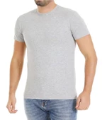 YILDIZ 55 ERKEK RİBANA KISA KOL DOKTOR YAKA ATLET FANİLA 3 ADET  M GRi thumbnail 2