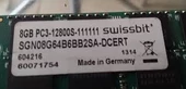 Swissbit 8GB PC3-12800S DDR3 1600MHz 1.5V SODIMM SGN08G64B6BB2SA-DCERT NOTEBOOK RAM BELLEK - 2