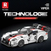 Reobrix Viper Süper Spor Araba Yapım Bloğu Lego Seti: 14 Yaş ve Üzeri İçin Yarış Arabası Model Seti, 419 Parça - 5