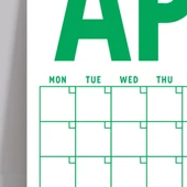 Sürekli Takvim, 12 Aylık Tarihsiz Takvim, Aylık Planlayıcı Takvim, A4, 33 x 48 cm, Undated Monthly Wall Planner, Wall Ca thumbnail 6