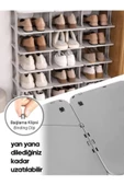 Çoğaltılabilir 5 Bölmeli Ayakkabılık Düzenleyici Organizer Dekoratif Terlik Ayakkabı Düzenleyici - 3