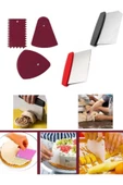 3'lü Hamur Ve Pasta Şekillendirici Kesici VE Çelik Spatula Hamur Kesici - 1
