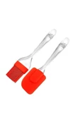 2'li Silikon spatula-Fırça Seti (Silikon) - 2