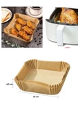 100 Adet Fırın Kağıdı Sıcak Hava Fritözü Için Kağıt Altlık Yapışmaz Parşömen Kağıdı - 2