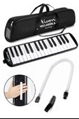 Melodika 32 Tuşlu Siyah Bez Çantalı 1 Adet Müzik Defteri A4 Plastik Kapak 40 Yaprak Spralli 1 Adet Hortumlu Melodika Askılı Taşıma Kulplu Okul Öğrenci - 2