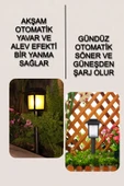 Solar Bahçe Aydınlatması – Alev Efektli, Güneş Enerjili, Enerji Tasarruflu Dekoratif Bahçe Lambası - 3