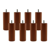 Mobilya Kanepe Koltuk Baza Yükseltme M8 Civatalı İnce Diş Destek Ayağı Ayakları Kahve 10 cm 8 Adet thumbnail 5