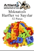 Mıknatıslı Harfler ve Sayılar 52 Parça 1 Paket Bubu Manyetik Harf ve Sayı Okul Öncesi Eğitim Harfleri Öğrenme - 1