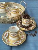 Royking Gold 6 lı Kahve Fincan Takımı MNG 23 - 1