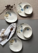 Tabak Evi Porselen Flor Azul Pebble Yemek Takımı 4 Kişilik 12 Parça - 3