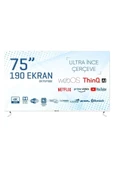 ONVO Ov75f500 75'' Ultra Hd Webos Smart Led Tv - 1