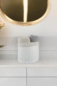 Digithome Bambu Çok Amaçlı Saklama Kutusu Düzenleyici Küçük Boy Organizer Beyaz 18 Cm - CL-6008-4 C1-1-121 - 2