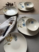 Tabak Evi Porselen Flor Azul Pebble Yemek Takımı 4 Kişilik 12 Parça - 2