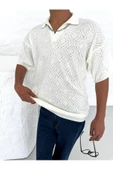 Ajurlu Oversıze Triko T-shirt - 2