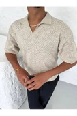 Ajurlu Oversıze Triko T-shirt - 1