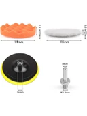 Rodex Pasta Cila Polisaj Süngeri Pedi Seti 115 mm Otomotiv Parlatıcı 11 Parça - 3