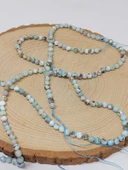 Larimar Taşı Faset Kesim Dizi 4mm (52792) - 3