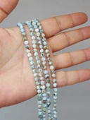 Larimar Taşı Faset Kesim Dizi 4mm (52792) - 1