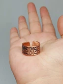 Motifli Bakır Yüzük (Ayarlanabilir) (52786) thumbnail 3