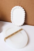 Taş Tozu Kalıbı – Oval Bubble Dekoratif Tabak – Silikon Kalıp - 1