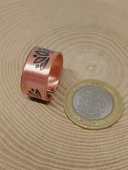 Lotus Sembollü Bakır Yüzük (Ayarlanabilir) (52780) thumbnail 2