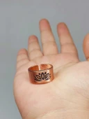 Lotus Sembollü Bakır Yüzük (Ayarlanabilir) (52780) thumbnail 3