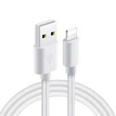 XKS 2 Metre iPhone Lightning 2 Amper Beyaz Hızlı Şarj ve Data Kablosu - 1