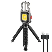 Mini Led El Feneri Anahtarlık Taşınabilir Kamp Lambası Alet Tornavida Şişe Açacağı Sos Işık Cam Kır - 5