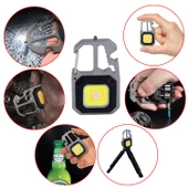 Mini Led El Feneri Anahtarlık Taşınabilir Kamp Lambası Alet Tornavida Şişe Açacağı Sos Işık Cam Kır - 1