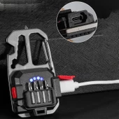 Mini Led El Feneri Anahtarlık Taşınabilir Kamp Lambası Alet Tornavida Şişe Açacağı Sos Işık Cam Kır - 4