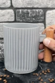 Ahşap Kulplu Seramik Mug Kupa Bardak 225cc 1 Adet Gri - 2