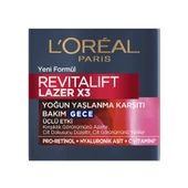 Loreal Paris Revitalift Lazer X3 50 ml Yaşlanma Karşıtı Gece Kremi - 1