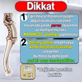 Valenta Masa Dresuar Ayağı 76 cm Plastik Ayak Mutfak Yemek Masası Mobilya Ayakları Krem Kahve thumbnail 2