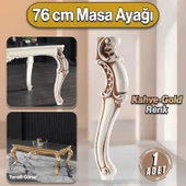 Valenta Masa Dresuar Ayağı 76 cm Plastik Ayak Mutfak Yemek Masası Mobilya Ayakları Krem Kahve thumbnail 1