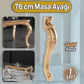 Valenta Masa Dresuar Ayağı 76 cm Plastik Ayak Mutfak Yemek Masası Mobilya Ayakları Altın Gold thumbnail 1