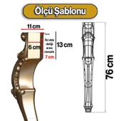 Valenta Masa Dresuar Ayağı 76 cm Plastik Ayak Mutfak Yemek Masası Mobilya Ayakları Altın Gold thumbnail 5