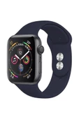 Apple Watch Uyumlu Silikon Kordon 2 3 4 5 6 Seri 38 - 40 Mm Pudra Pembe - 2