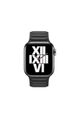 Apple Watch 7 6 5 4 3 2 Serisi 42 / 44 / 45 Uyumlu Baklalı Mıknatıslı Deri Kordon Kayış Kahve - 4