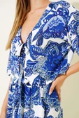 Desenli Önü Bağlamalı Şortlu Takım thumbnail 4