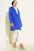 Tek Düğmeli Blazer Ceket Saks - 2
