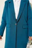 Tek Düğmeli Blazer Ceket Petrol thumbnail 4