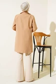 Tek Düğmeli Blazer Ceket Latte - 3