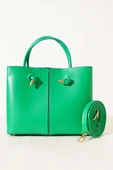 Dikiş Detaylı Kadın El Çantası Yeşil thumbnail 2