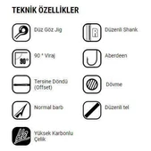 VMC Olta Jig İğnesi 7147BN 10lu  SİYAH NİKEL NO:2-0 - 10LU thumbnail 2