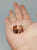 Motifli Bakır Yüzük (Ayarlanabilir) (52776) thumbnail 3