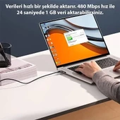 Şeffaf Uçlu iPhone 45w Usb Hızlı ve Dayanıklı Şarj ve Data Işıklı Örgü Kablo 1 Metre - 3