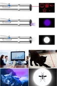 Petinka El Feneri Usb İle Şarj Edilebilen 3 In 1 Kırmızı Işık +Beyaz Led Meşale Işık + Uv Kedi Lazeri - 9