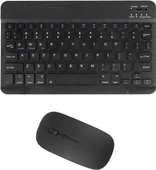 Samsung Galaxy Tab S6 Lite P613 (2022) Uyumlu Kablosuz Bluetooth Şarj Edilebilir Klavye Mouse Seti - Siyah - 1