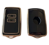 Renault Megane 4 Talisman Duster Sandero Nano Kart Kılıfı Kumanda Kılıfı Oto Anahtarlık Siyah - 3