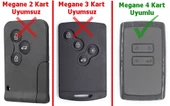 Renault Megane 4 Talisman Duster Sandero Nano Kart Kılıfı Kumanda Kılıfı Oto Anahtarlık Beyaz - 4